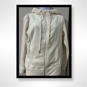 NWT- Daisy Fuentes Fit Cream Zip Up Hoodie